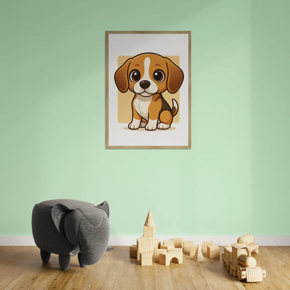 Quadri stampe d'autore Beagle in stile Chibi | Incorniciamoci