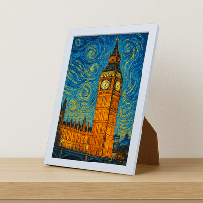Quadri stampe d'autore Big Ben stile Gogh | Incorniciamoci