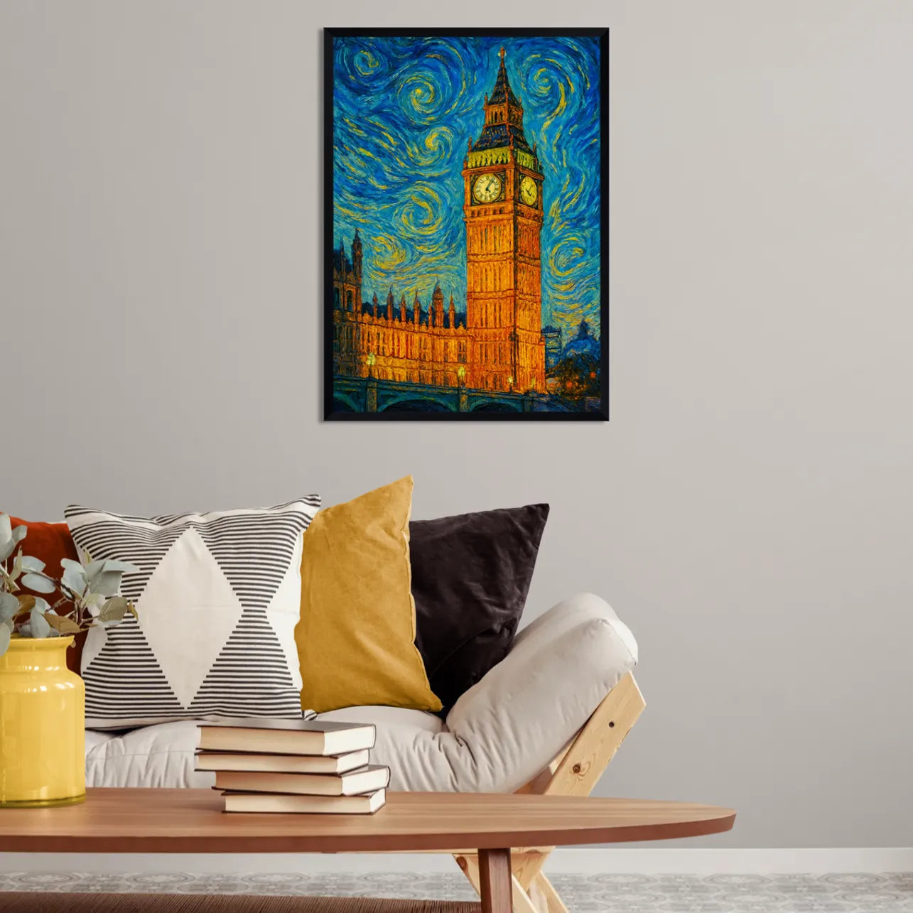 Quadri stampe d'autore Big Ben stile Gogh | Incorniciamoci