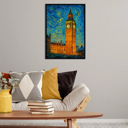 Quadri stampe d'autore Big Ben stile Gogh | Incorniciamoci
