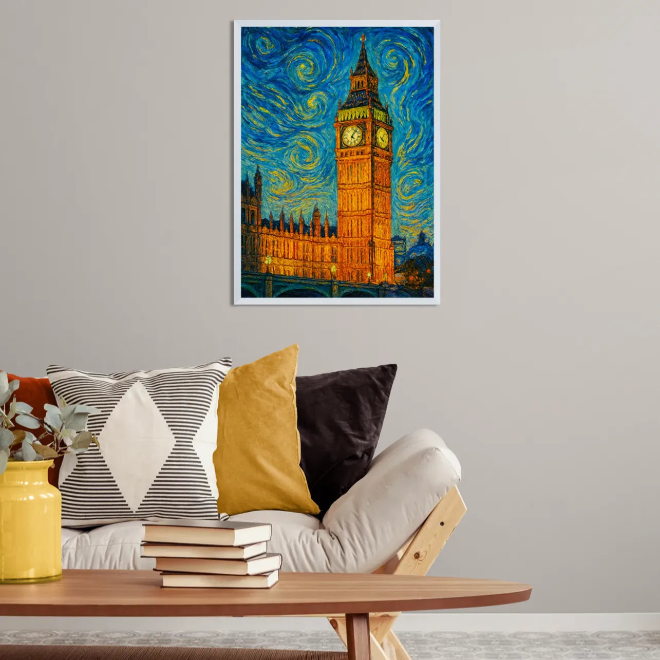 Quadri stampe d'autore Big Ben stile Gogh | Incorniciamoci