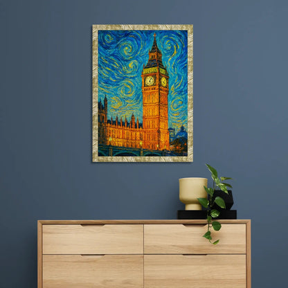 Quadri stampe d'autore Big Ben stile Gogh | Incorniciamoci