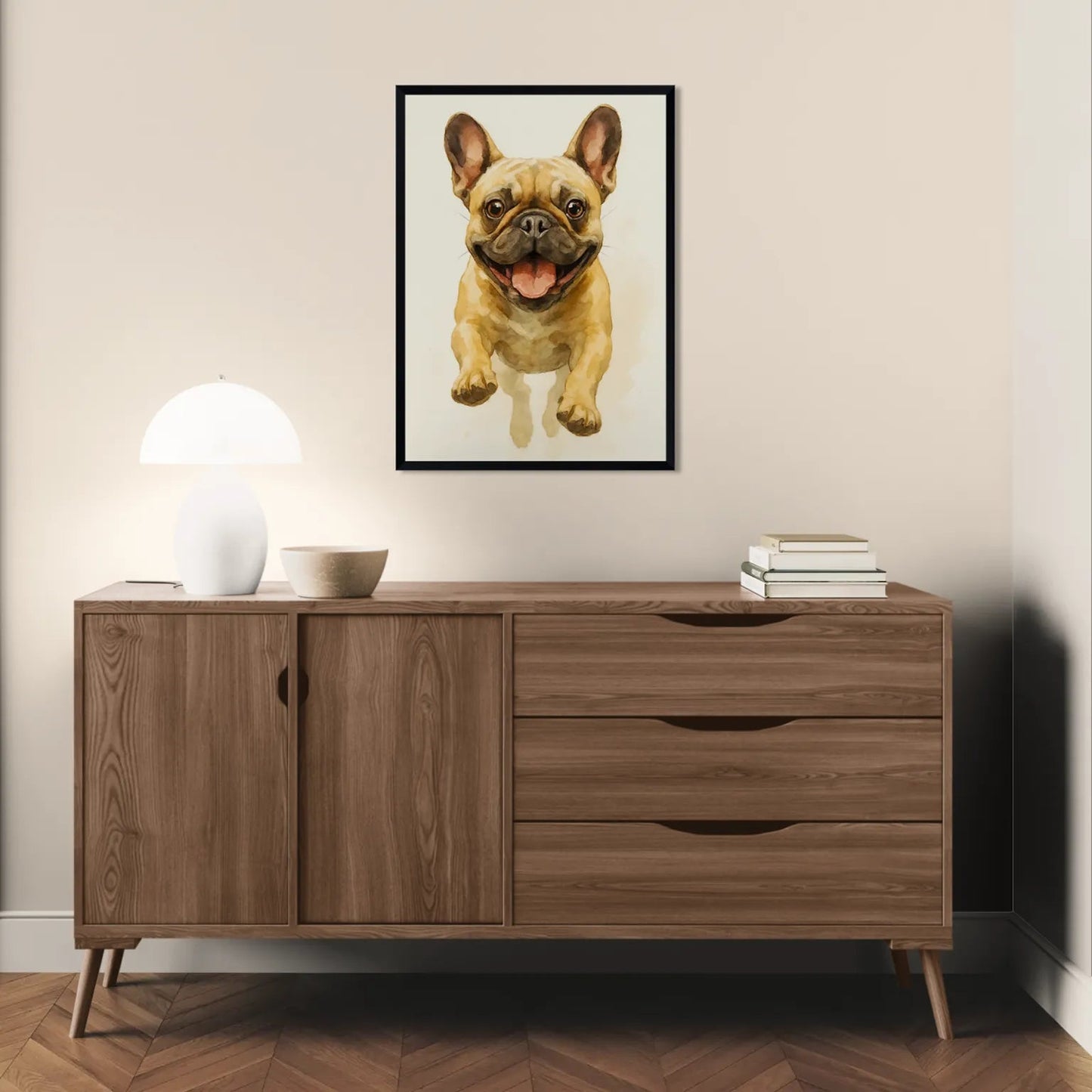 Quadri stampe d'autore Bulldog Acquarello | Incorniciamoci