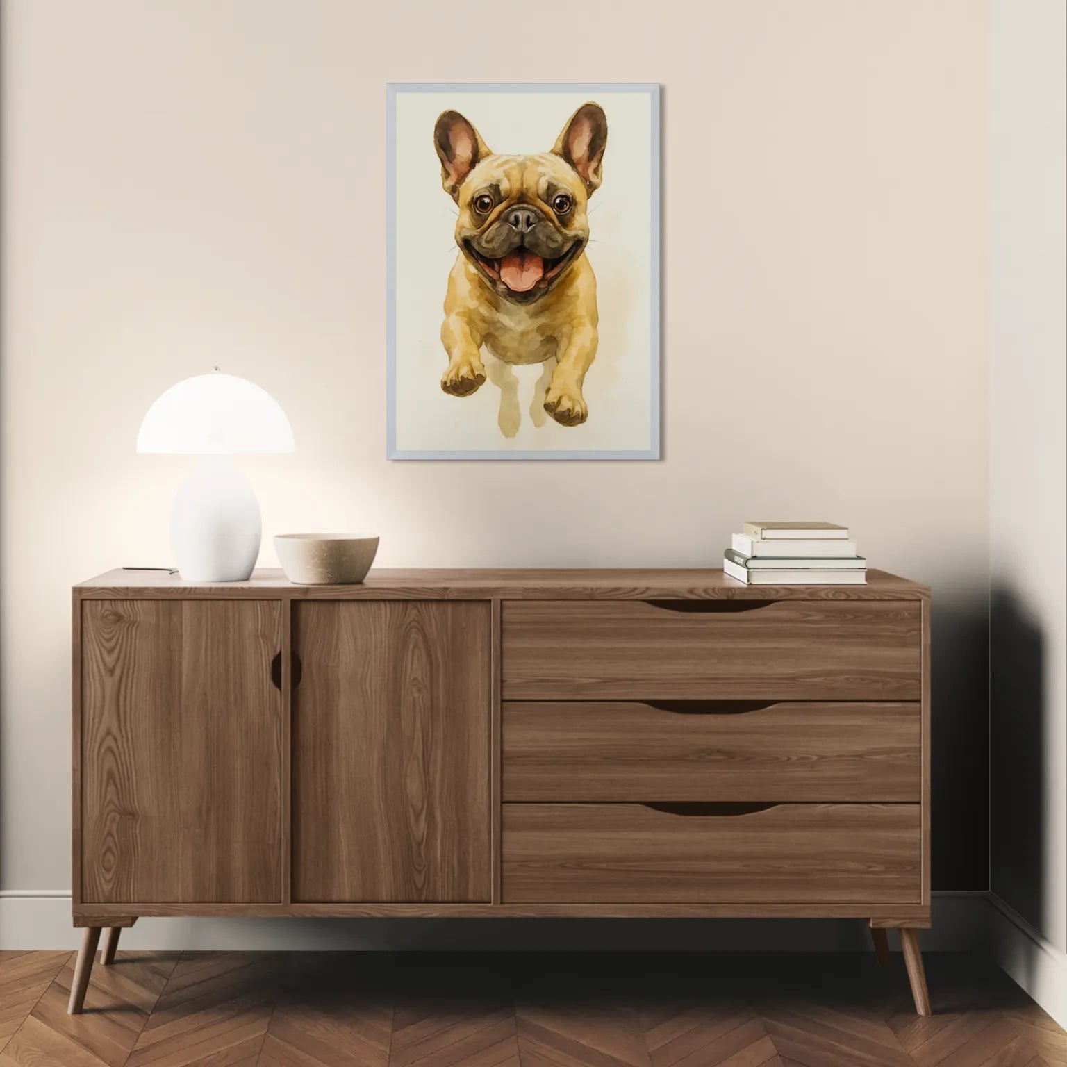 Quadri stampe d'autore Bulldog Acquarello | Incorniciamoci