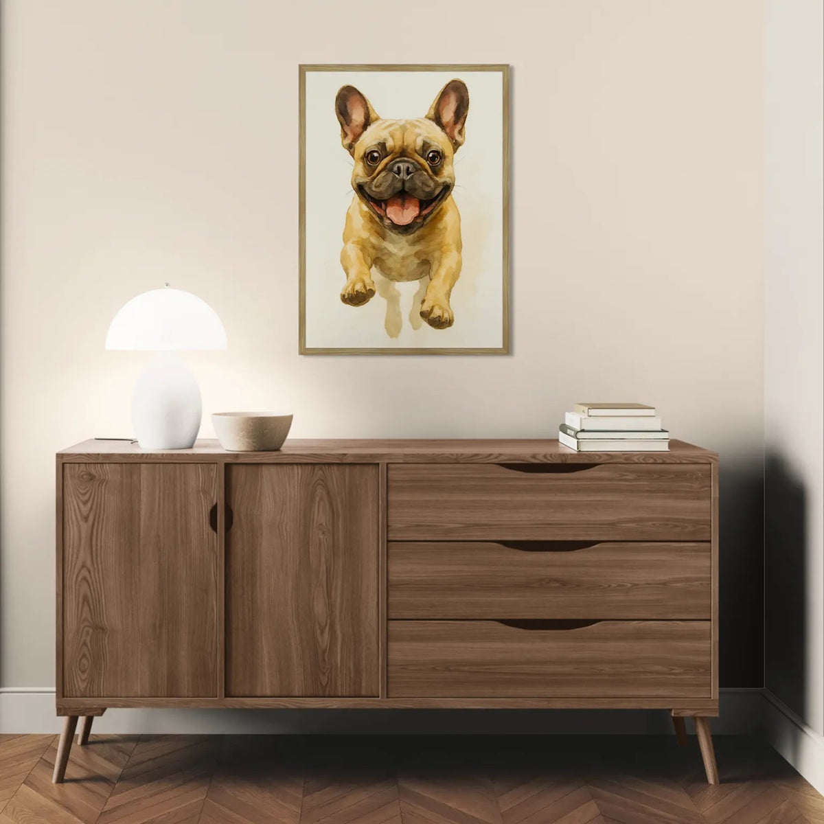 Quadri stampe d'autore Bulldog Acquarello | Incorniciamoci