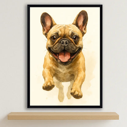 Quadri stampe d'autore Bulldog Acquarello | Incorniciamoci