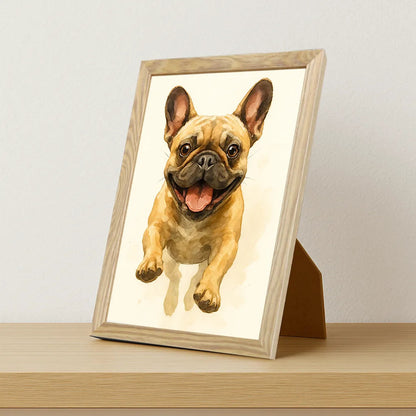 Quadri stampe d'autore Bulldog Acquarello | Incorniciamoci