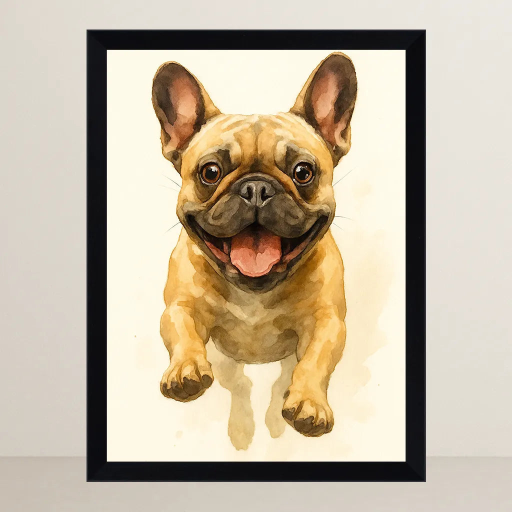 Quadri stampe d'autore Bulldog Acquarello | Incorniciamoci