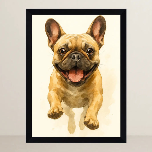 Quadri stampe d'autore Bulldog Acquarello | Incorniciamoci