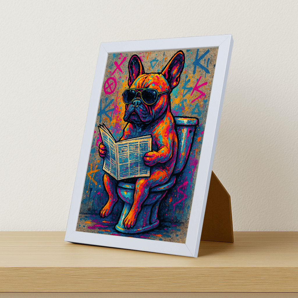 Quadri stampe d'autore Bulldog WC | Incorniciamoci