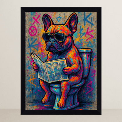 Quadri stampe d'autore Bulldog WC | Incorniciamoci