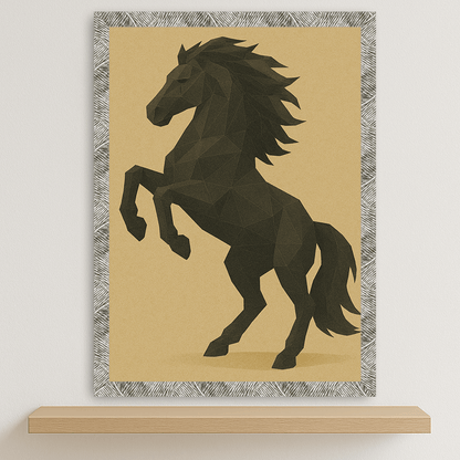 Quadri stampe d'autore Cavallo Poly Art | Incorniciamoci