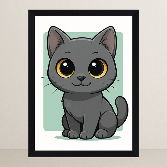 Quadri stampe d'autore Certosino in stile Chibi | Incorniciamoci
