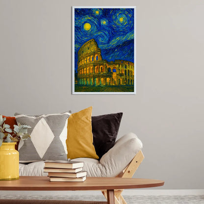 Quadri stampe d'autore Colosseo di Roma stile Gogh | Incorniciamoci