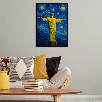 Quadri stampe d'autore Cristo Redentore stile Gogh | Incorniciamoci