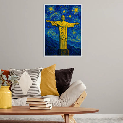 Quadri stampe d'autore Cristo Redentore stile Gogh | Incorniciamoci