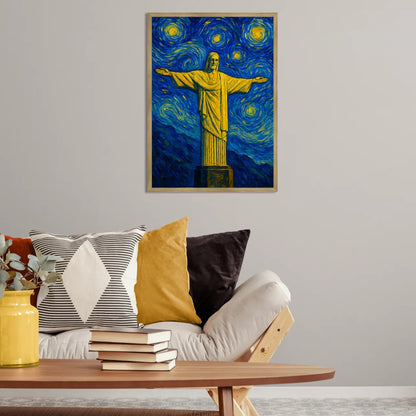 Quadri stampe d'autore Cristo Redentore stile Gogh | Incorniciamoci