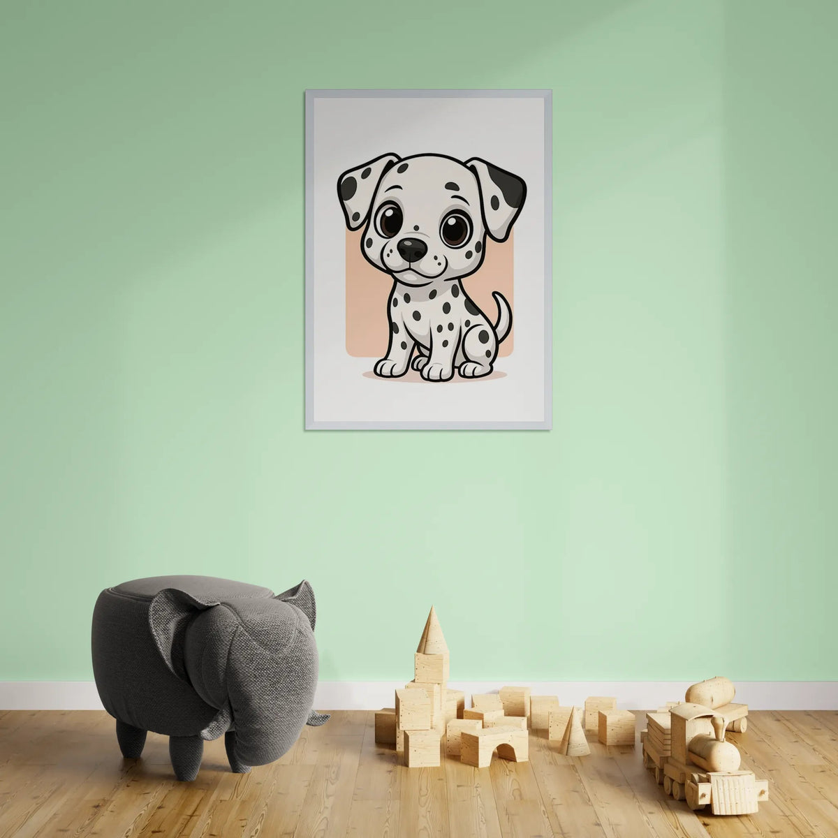 Quadri stampe d'autore Dalmata in stile Chibi | Incorniciamoci