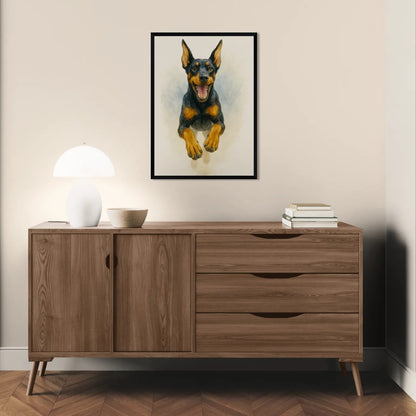 Quadri stampe d'autore Dobermann Acquarello | Incorniciamoci