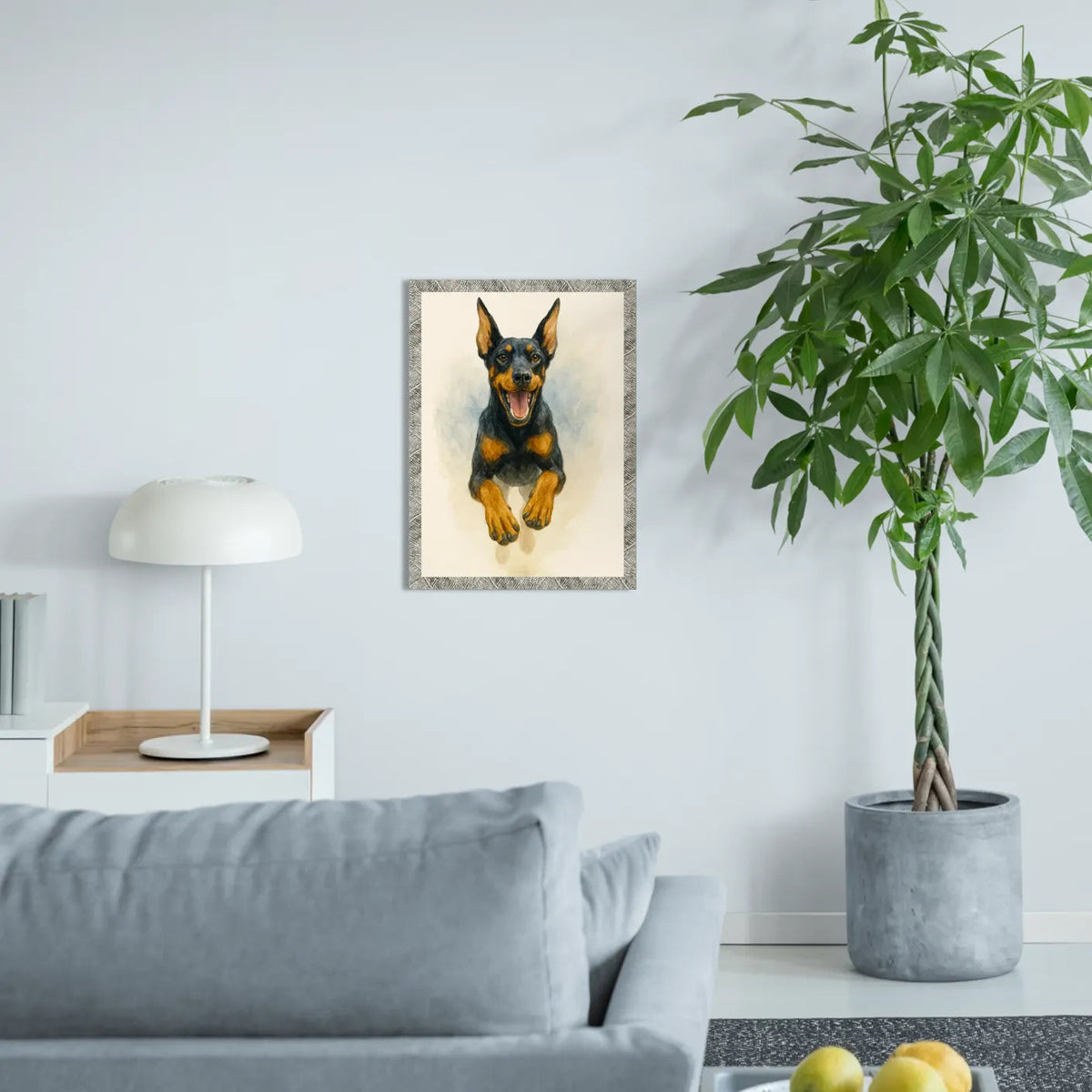 Quadri stampe d'autore Dobermann Acquarello | Incorniciamoci