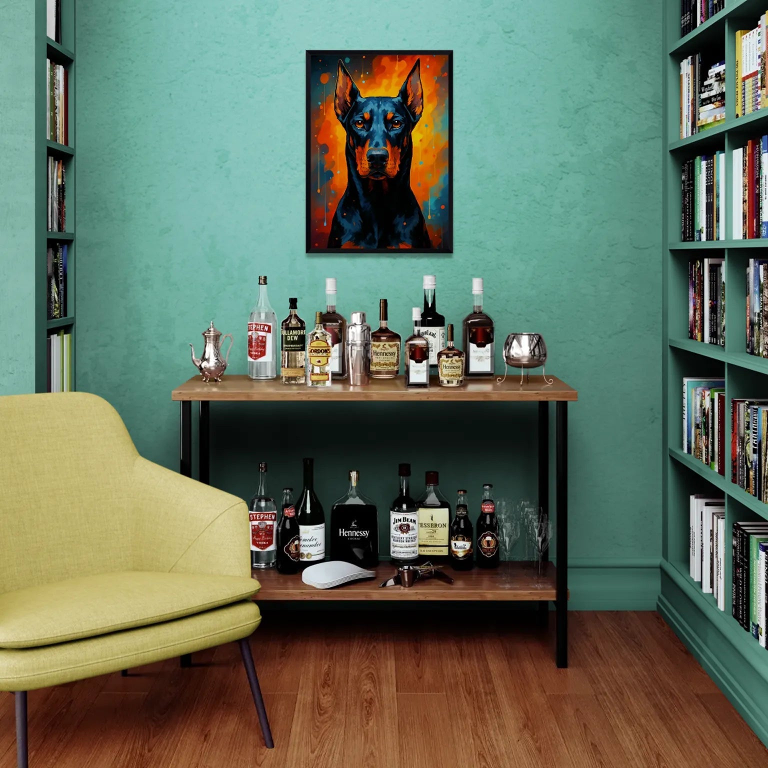 Quadri stampe d'autore Dobermann PopBurst | Incorniciamoci