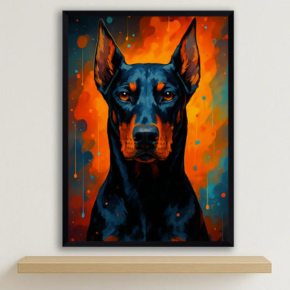 Quadri stampe d'autore Dobermann PopBurst | Incorniciamoci