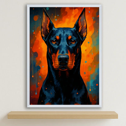 Quadri stampe d'autore Dobermann PopBurst | Incorniciamoci