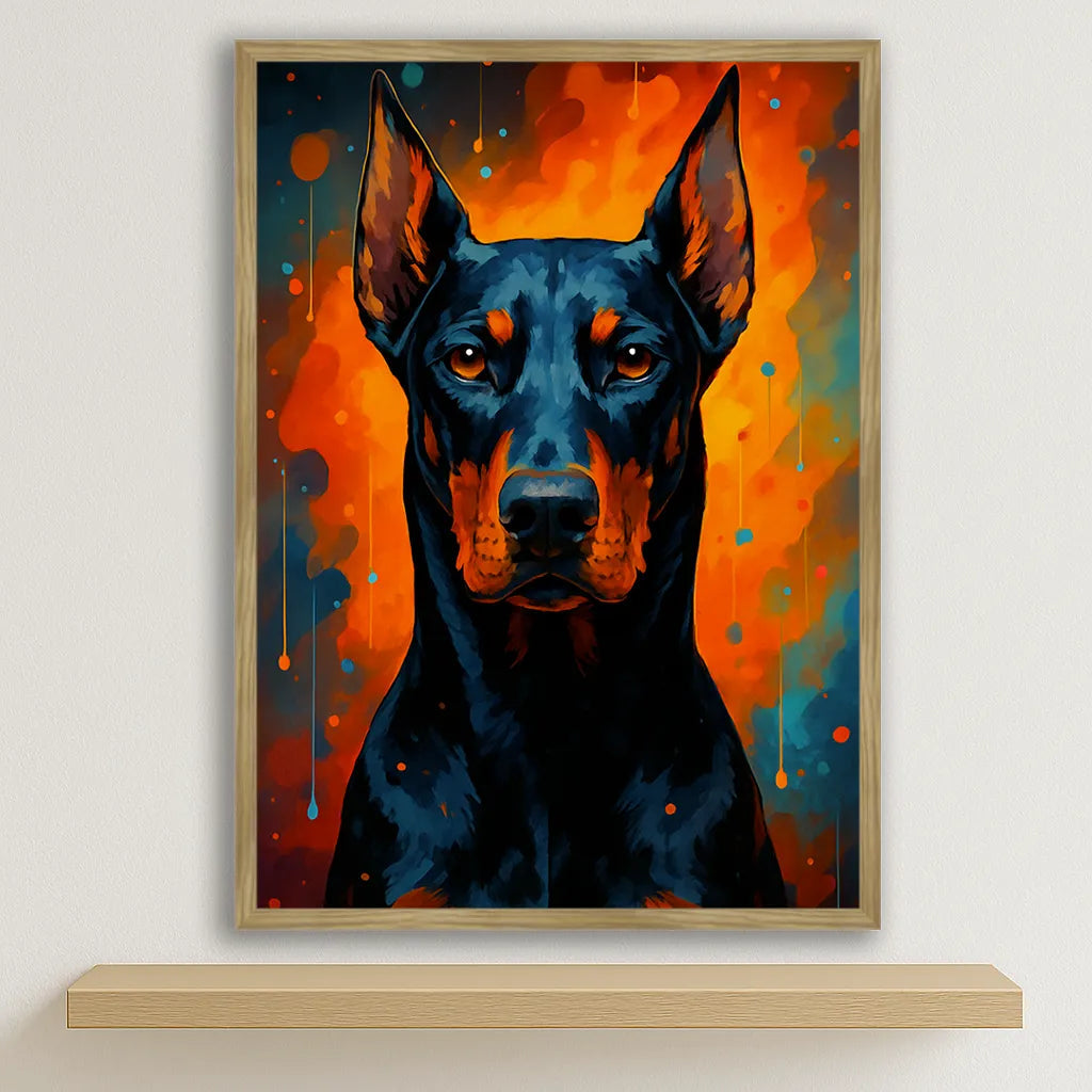 Quadri stampe d'autore Dobermann PopBurst | Incorniciamoci