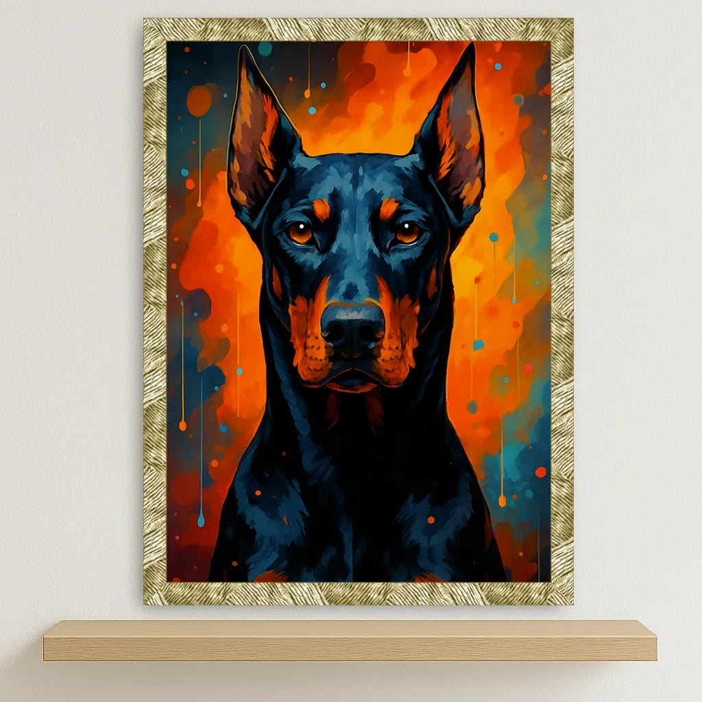Quadri stampe d'autore Dobermann PopBurst | Incorniciamoci