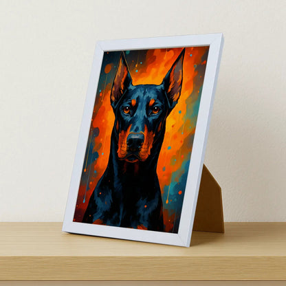 Quadri stampe d'autore Dobermann PopBurst | Incorniciamoci