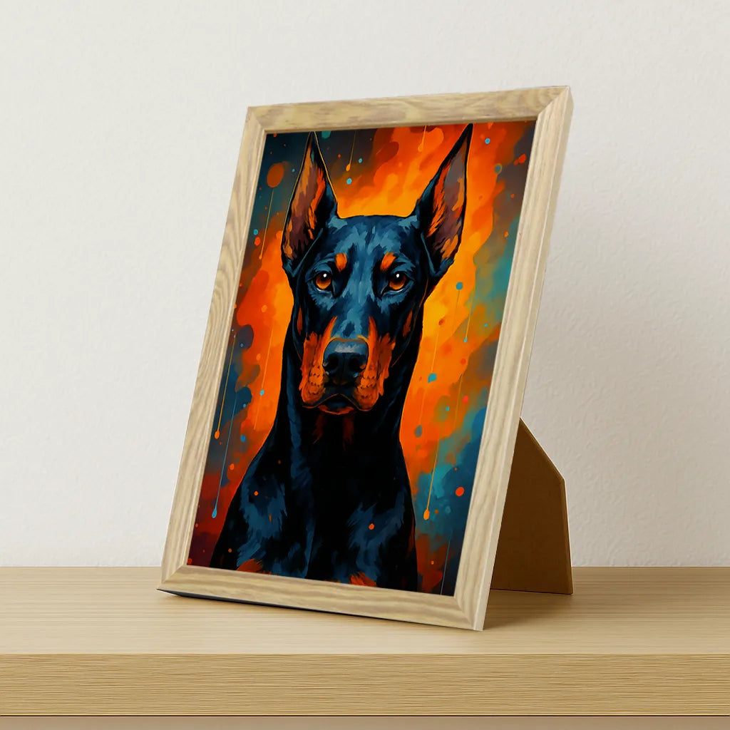 Quadri stampe d'autore Dobermann PopBurst | Incorniciamoci