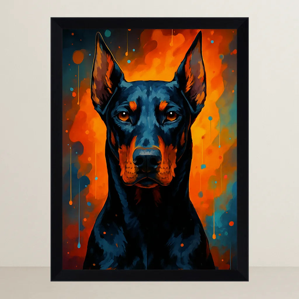 Quadri stampe d'autore Dobermann PopBurst | Incorniciamoci