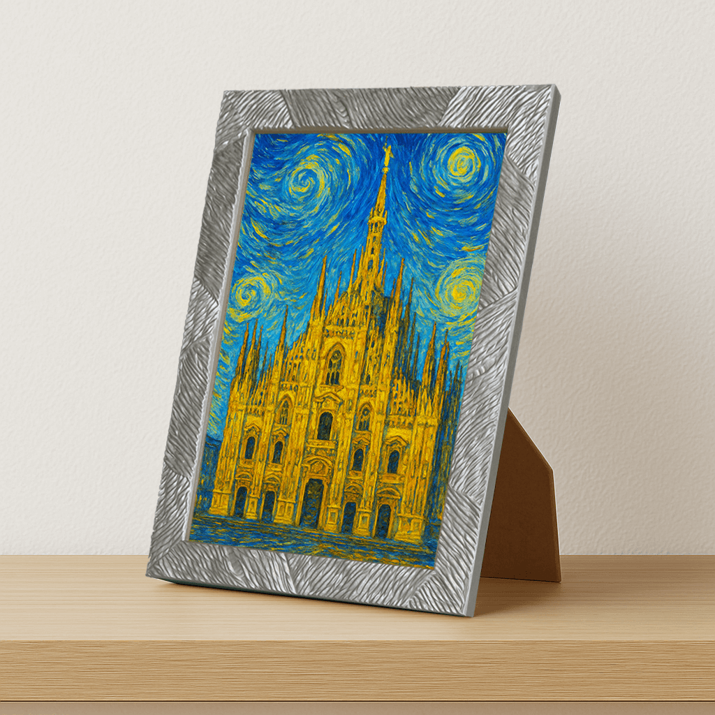 Quadri stampe d'autore Duomo di Milano stile Gogh | Incorniciamoci