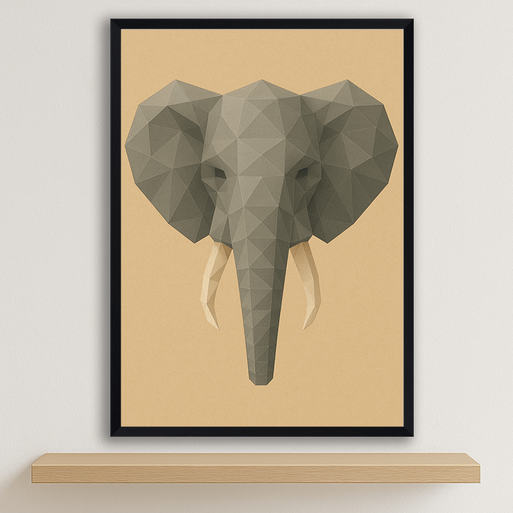Quadri stampe d'autore Elefante Poly Art | Incorniciamoci