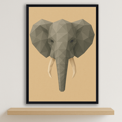 Quadri stampe d'autore Elefante Poly Art | Incorniciamoci