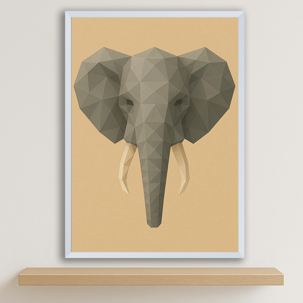 Quadri stampe d'autore Elefante Poly Art | Incorniciamoci