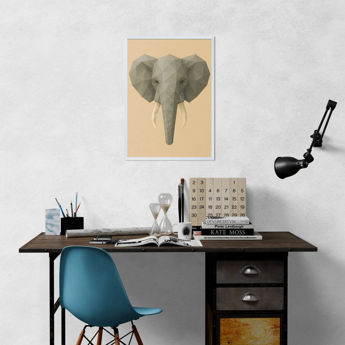 Quadri stampe d'autore Elefante Poly Art | Incorniciamoci