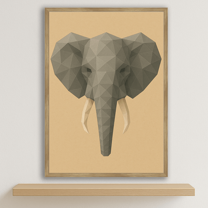 Quadri stampe d'autore Elefante Poly Art | Incorniciamoci