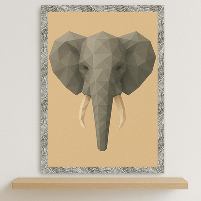 Quadri stampe d'autore Elefante Poly Art | Incorniciamoci