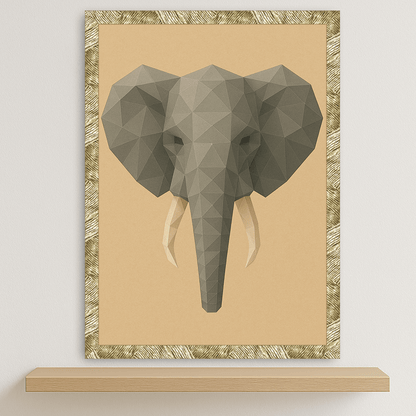 Quadri stampe d'autore Elefante Poly Art | Incorniciamoci