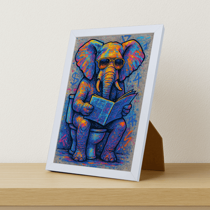 Quadri stampe d'autore Elefante WC | Incorniciamoci