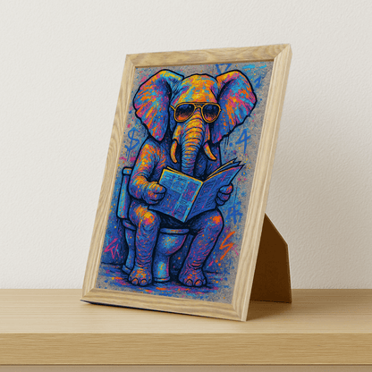 Quadri stampe d'autore Elefante WC | Incorniciamoci