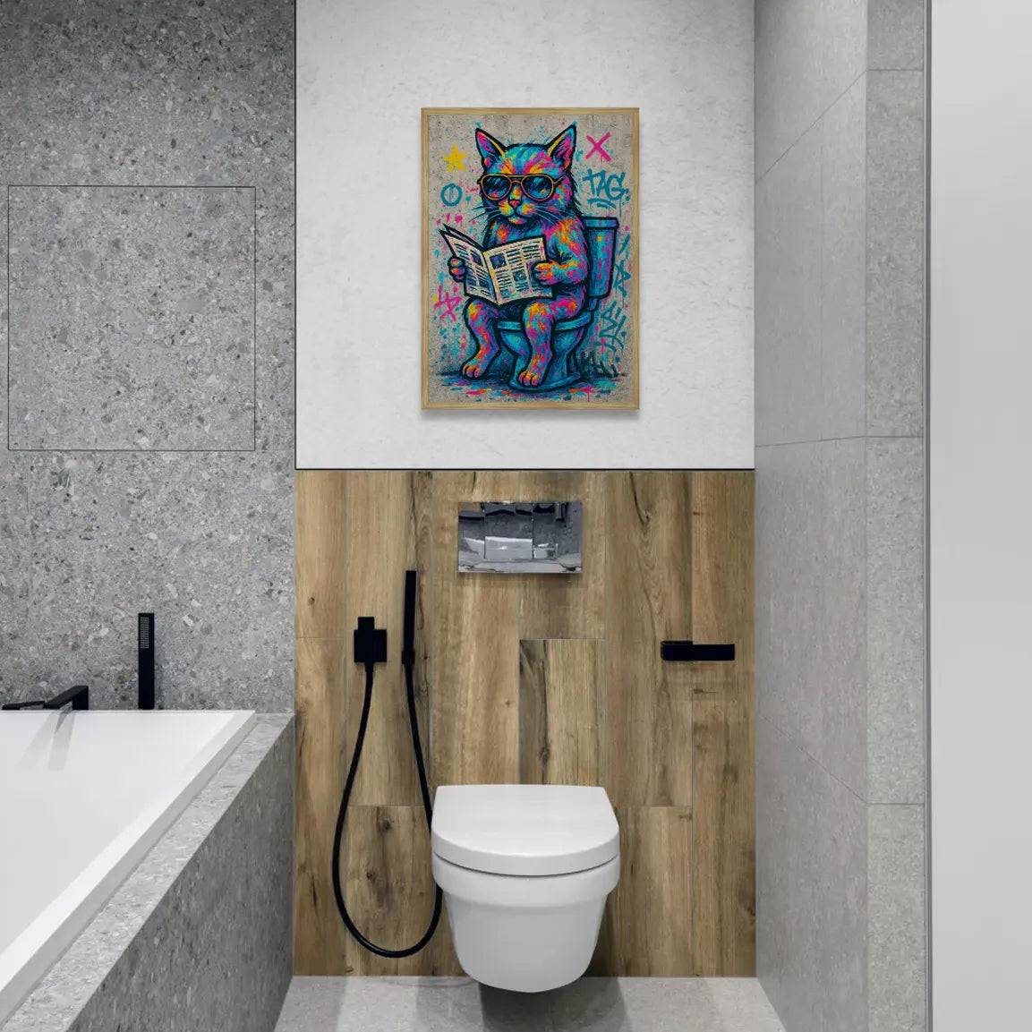 Quadri stampe d'autore Gatto WC | Incorniciamoci