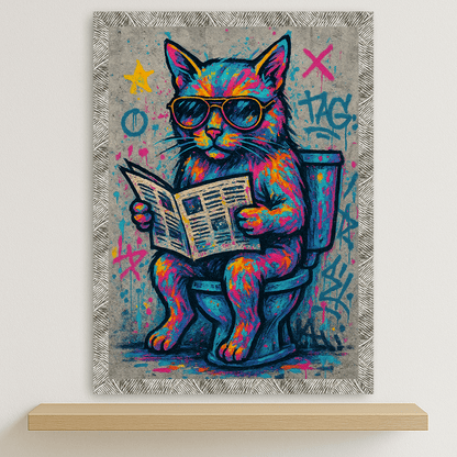 Quadri stampe d'autore Gatto WC | Incorniciamoci