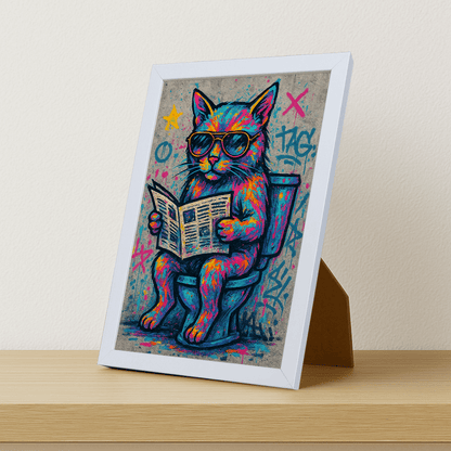 Quadri stampe d'autore Gatto WC | Incorniciamoci