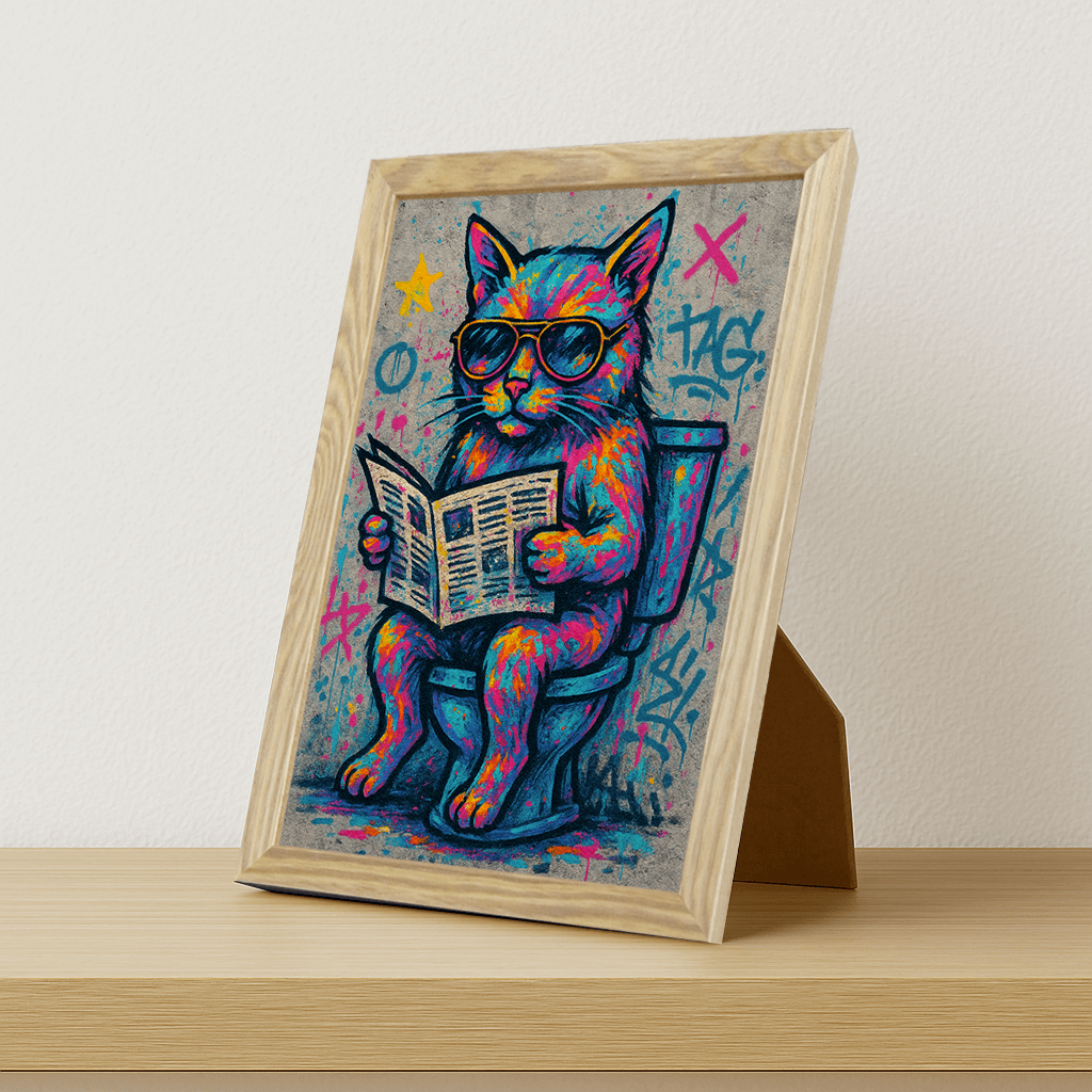 Quadri stampe d'autore Gatto WC | Incorniciamoci