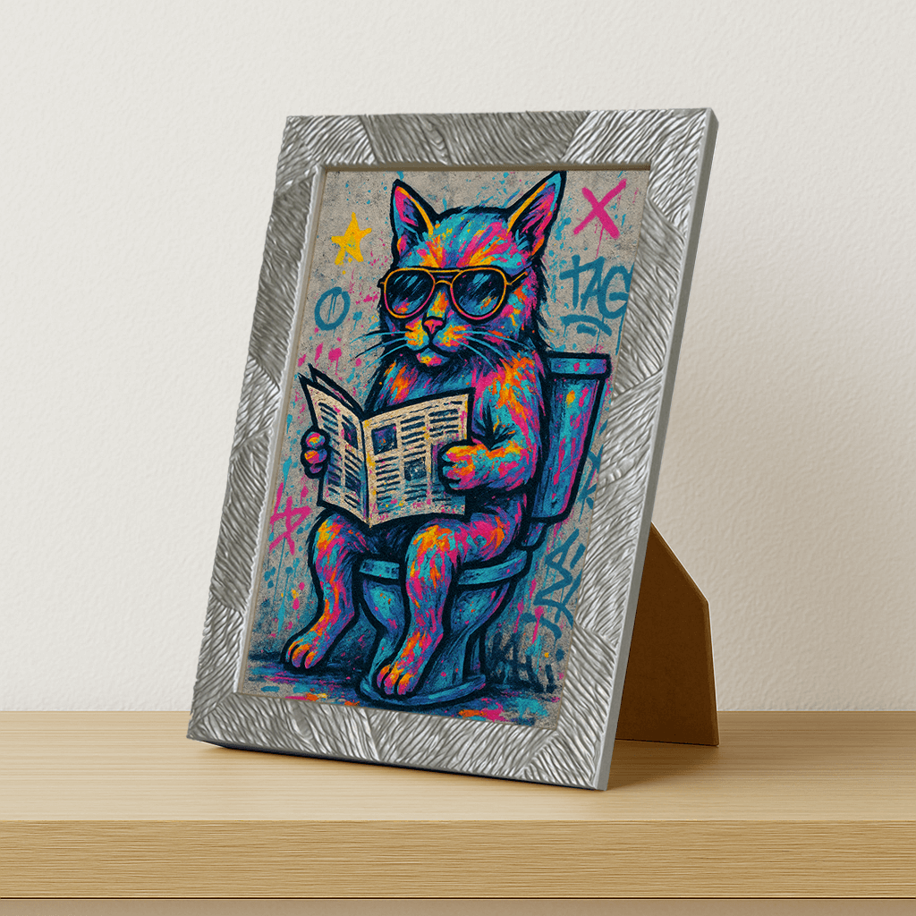 Quadri stampe d'autore Gatto WC | Incorniciamoci