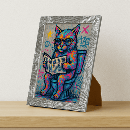 Quadri stampe d'autore Gatto WC | Incorniciamoci