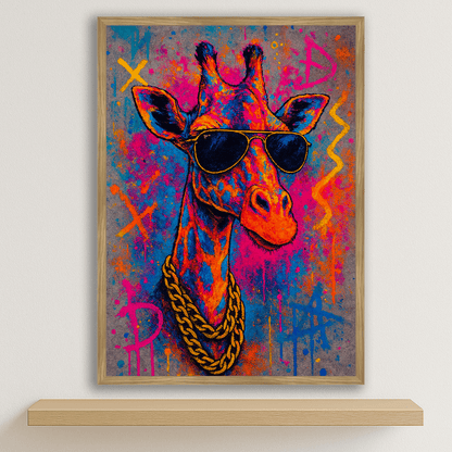 Quadri stampe d'autore Giraffa Bro | Incorniciamoci