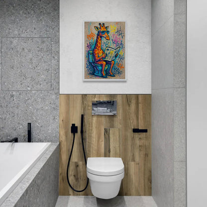 Quadri stampe d'autore Giraffa WC | Incorniciamoci